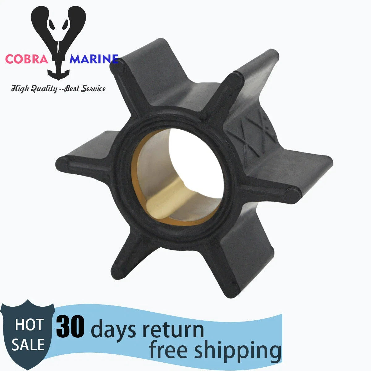 Water Pump Impeller for Mercury 3.9/4.5/7.5/9.8HP (47-89981, 47-65957, 18-3039)