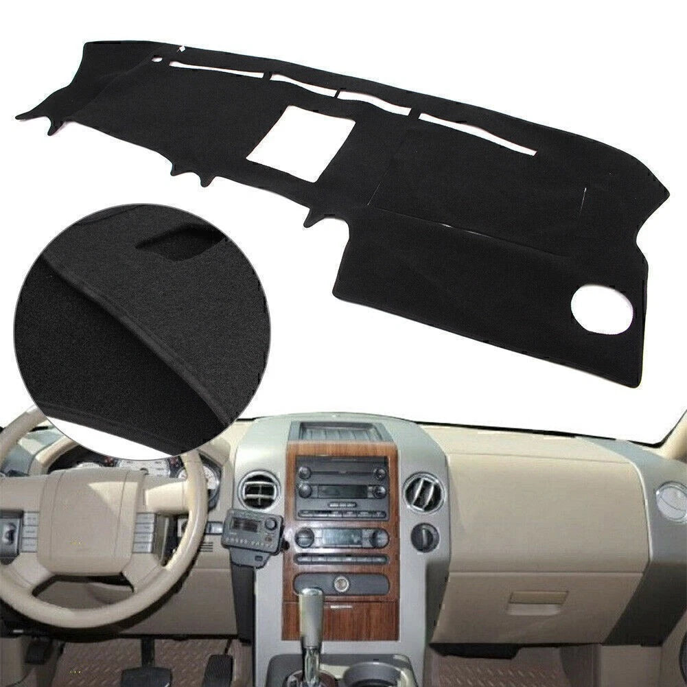 Dash Mat for Ford F150 (2004–2008) LHD Black Polyester Dashboard Cover