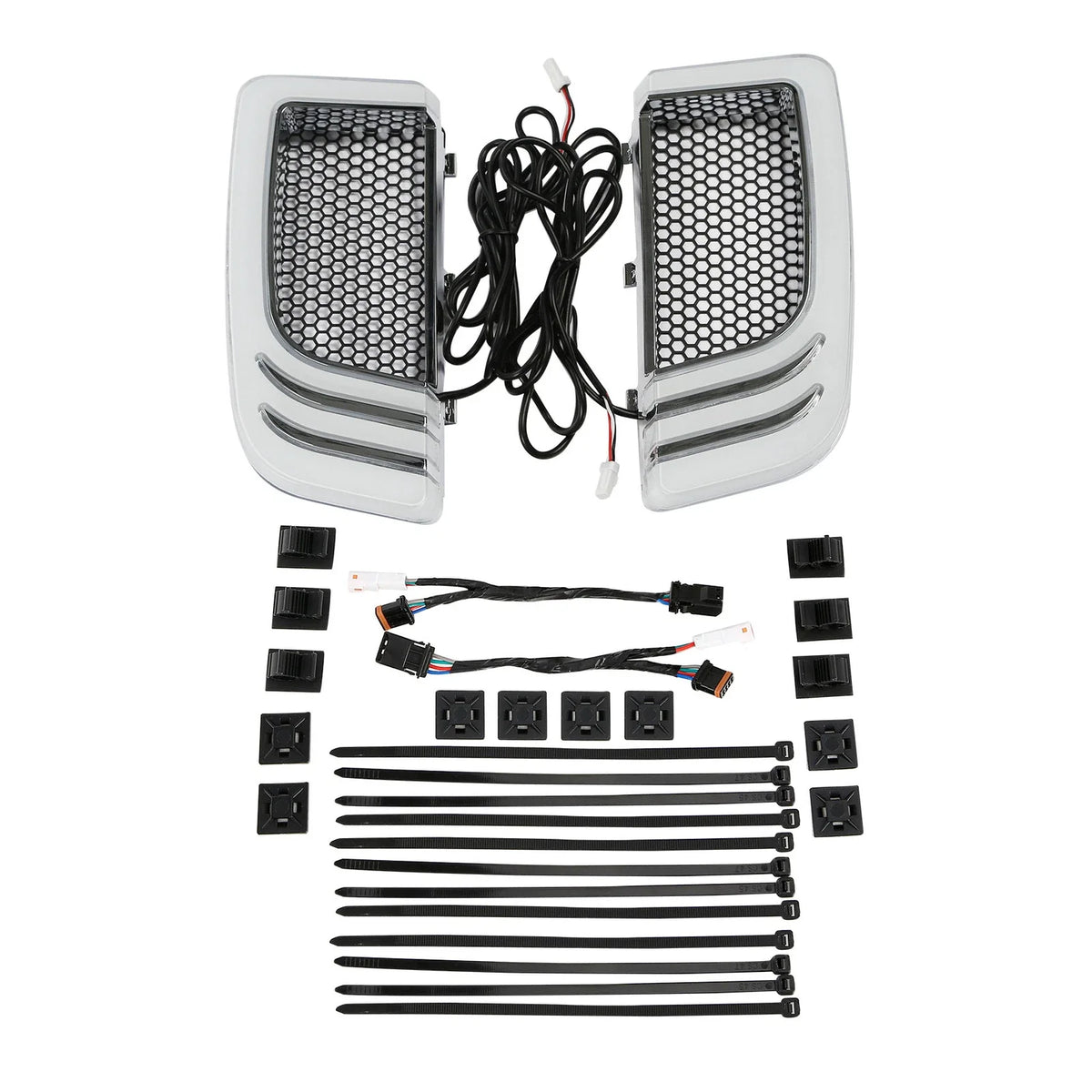 LED Turn Signals Fairing Lower Grilles for Harley Street Road Glide (2014–2024)