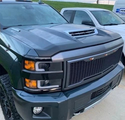Matte Black Hood Protector Bug Shield for Silverado 2500 3500 (2017–2019) 2877139
