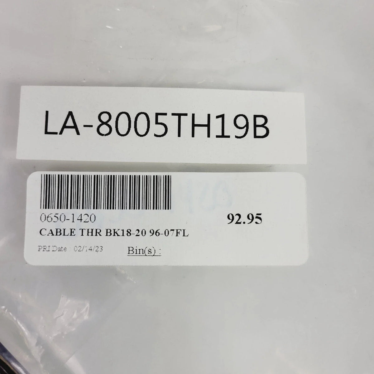 Throttle Cable for LA Choppers (18" Black Vinyl Braided) LA-8005TH19B
