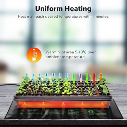 6X Seedling Heat Mat for Hydroponics 10"x20" Waterproof