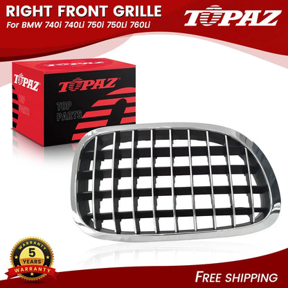 Right Passenger Side Front Grille for BMW 740i 740Li 750i 750Li 760Li (2009–2015)