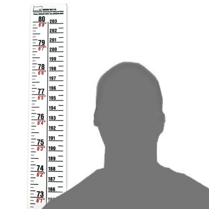 80 Inch White Fractional Metric Height Rule Measuring Tape