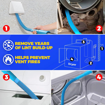 58 Pieces Dryer Vent Cleaner Kit for (35 Feet)