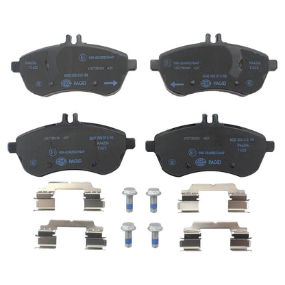 Set of 4 Low-Met Disc Brake Pads for Mercedes R172 W204 (2011–2015)