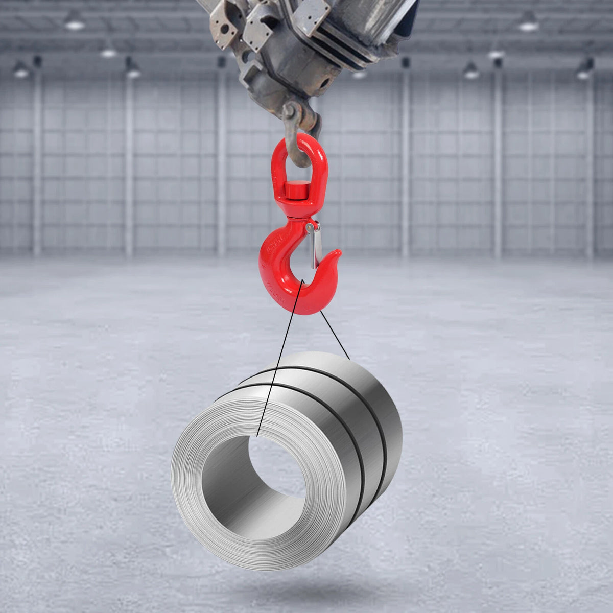 15T Heavy Duty Swivel Lifting Hook with Safety Latch
