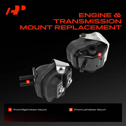 2X Front Engine Mount for Ford F-150, Lincoln Mark LT (2005–2008) - 7L3Z6038C, 7L3Z6038D, 7L3Z6038CA, 7L3Z6038DA, A5518, A5519