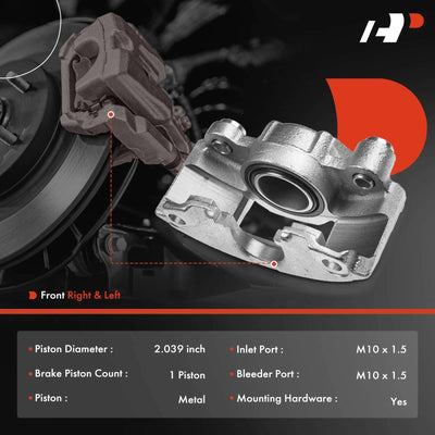 A-Premium Pair Front Disc Brake Calipers for Chevy Chevette Pontiac Acadian (1976–1987) - 18008314, 18014453, 18014452, 18-4193, 18-4192