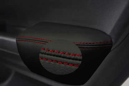 Rear Door Armrest Cover for Honda Civic Sedan (2012–2015) Red Stitch
