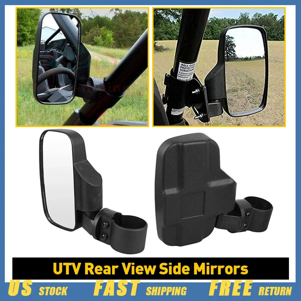 UTV Rear View Mirrors for Polaris Ranger 500 570 XP 900 1000 (2013–2023)