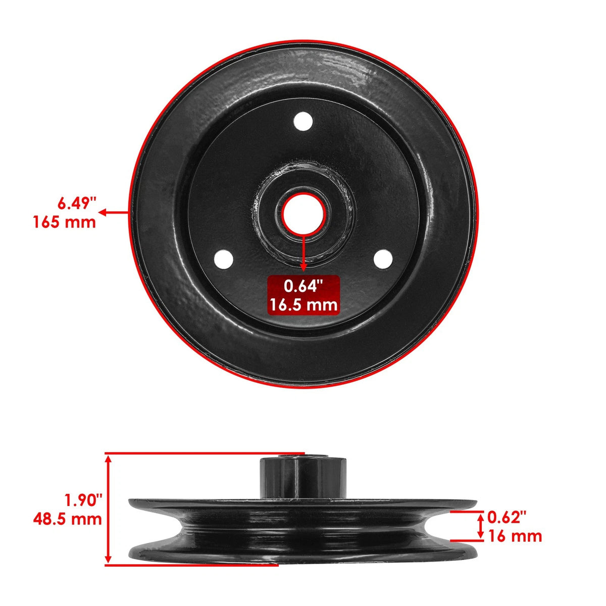 48" Deck Spindle Pulley for Exmark Pioneer (PNE22KA482, PNE651KA482, PNE710GKC482)