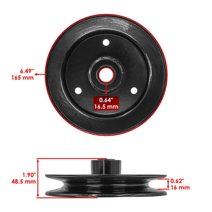 48" Deck Spindle Pulley for Exmark Pioneer (PNE22KA482, PNE651KA482, PNE710GKC482)