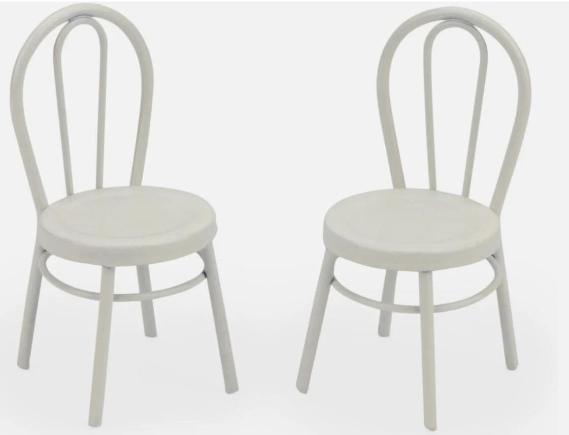 2Pcs Miniature Chair for Dollhouse Furniture (1:12 Scale)