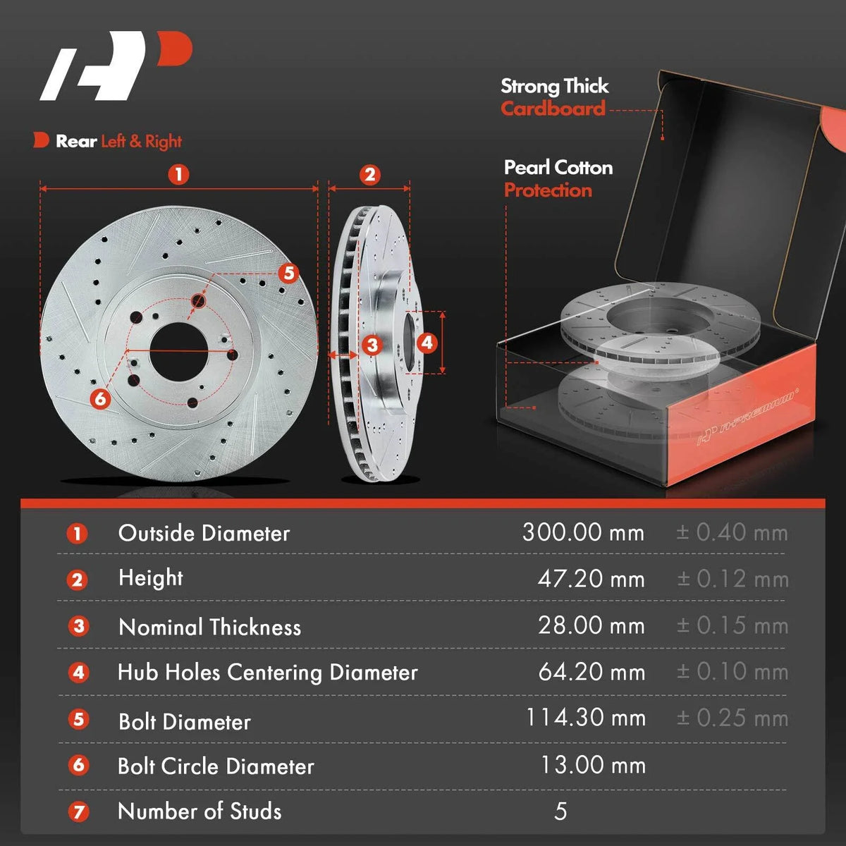 Set of 8 Front Drilled Brake Rotors, Pads & Calipers for Honda Accord