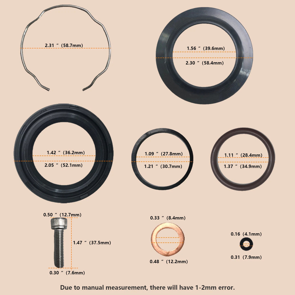 39mm Fork Seals Rebuild Kit for Harley-Davidson Sportster 883 1200 (1988–2015) 495607