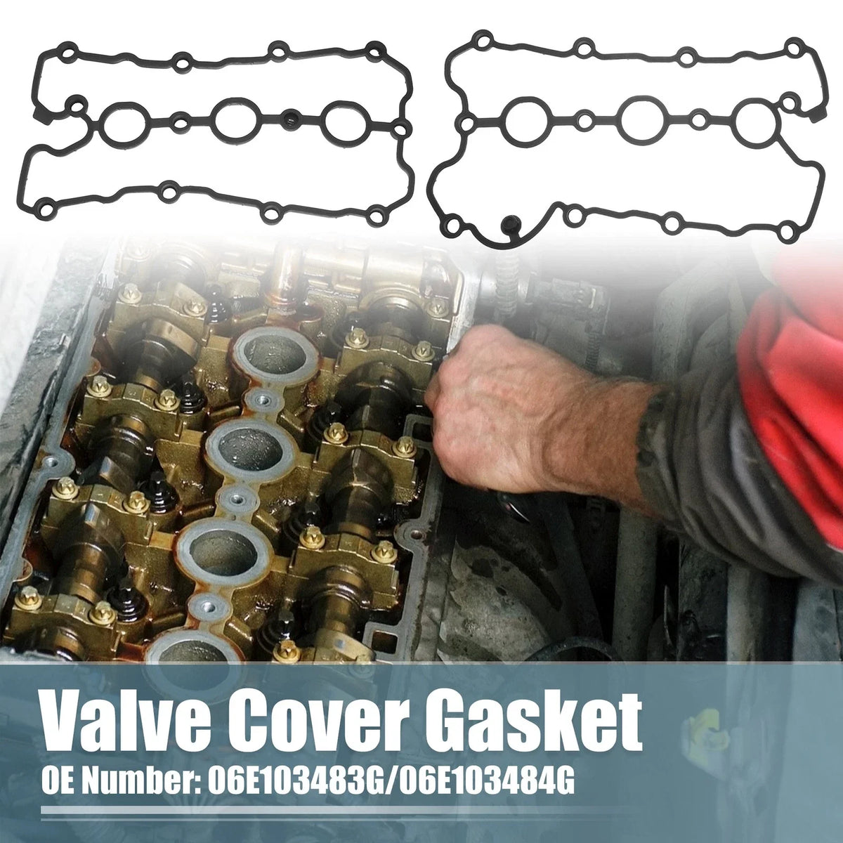 Engine Valve Cover Gaskets 06E103483G/06E103484G for Audi A6 Quattro (2005–2008)