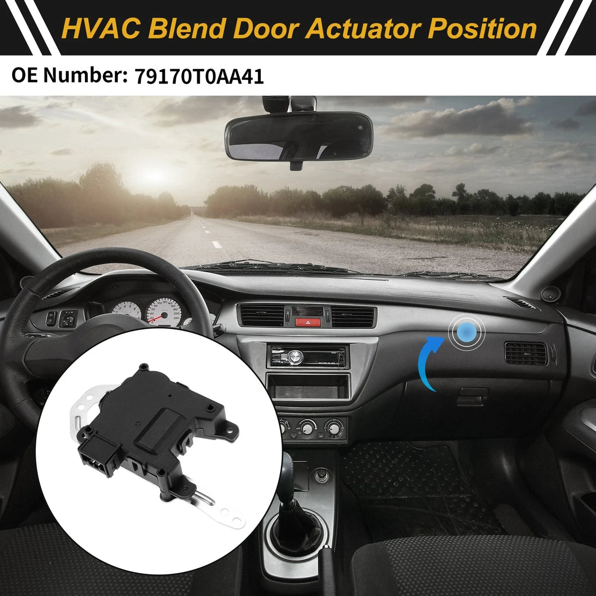 HVAC Heater Blend Door Actuator for Acura ILX (2013–2018) No. 79170T0AA41