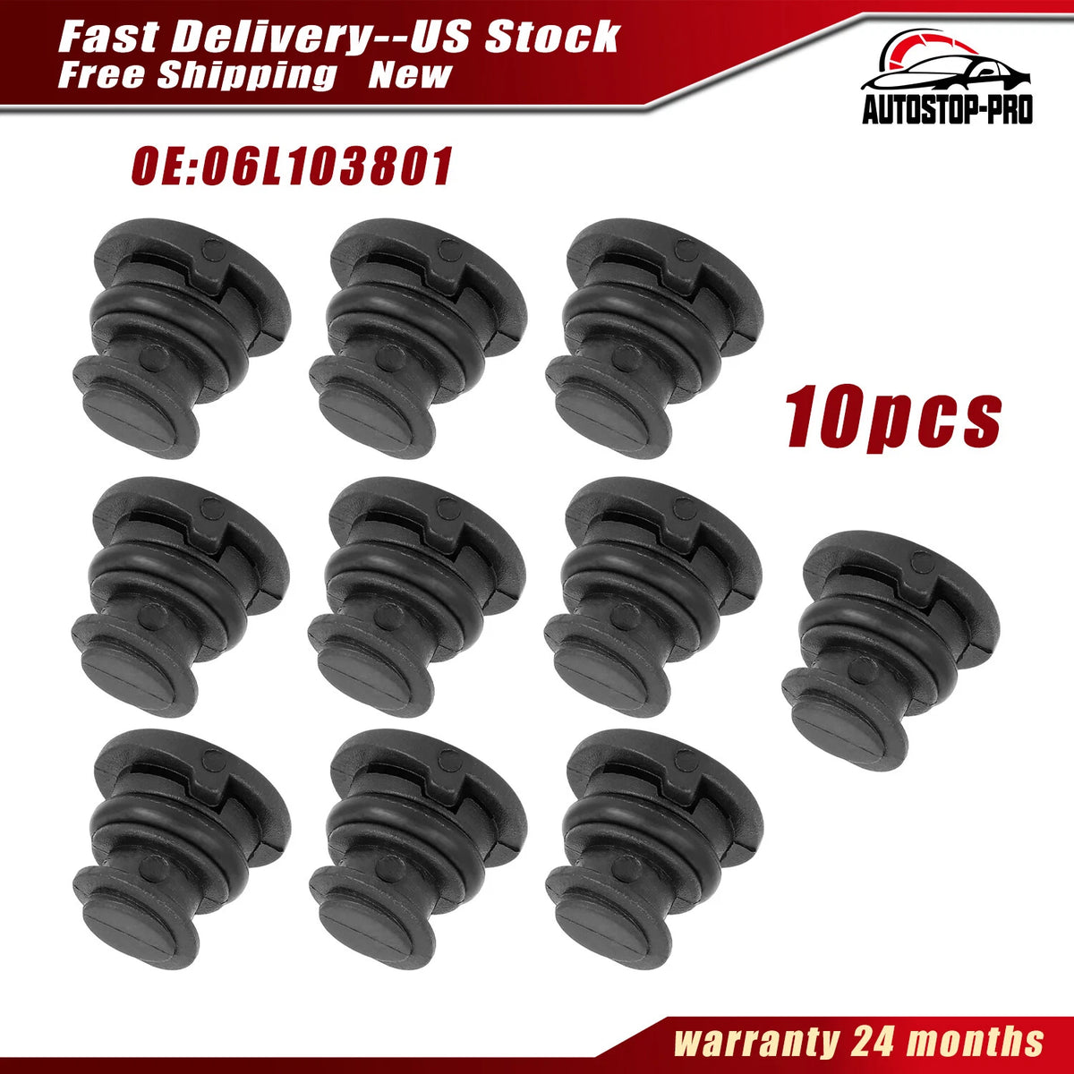 Oil Drain Plug with Rubber Washer for Audi A1 A3 A4 A5 A6 A7 (06L103801)
