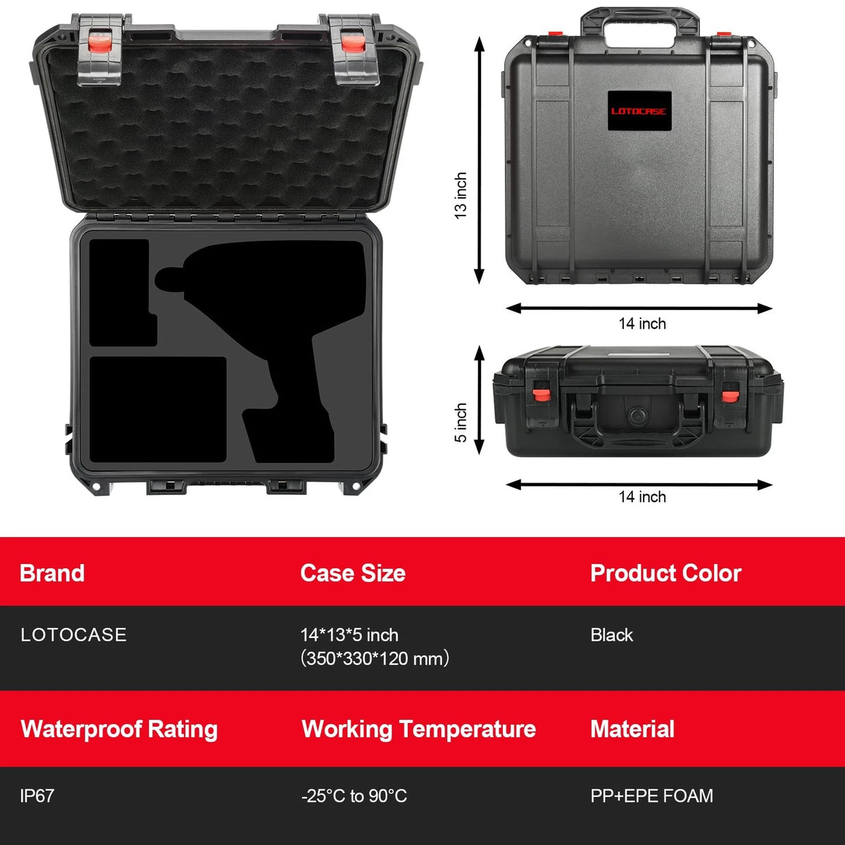Hard Case for Milwaukee M18 Impact & Torque Wrench (Waterproof)