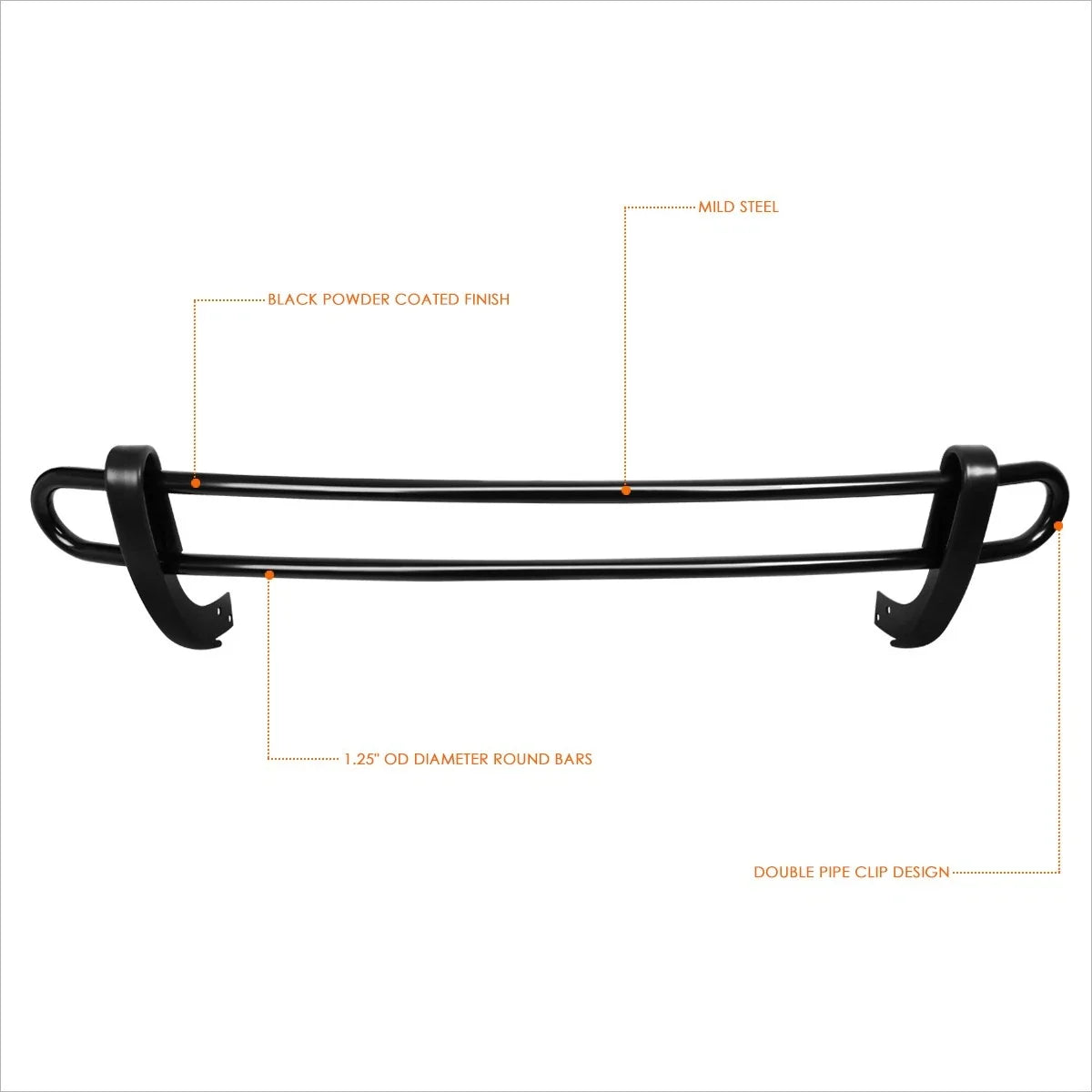 Rear Bumper Protector for Lexus RX330/RX350/RX400H (2004–2009) 1.25" OD Black Coated