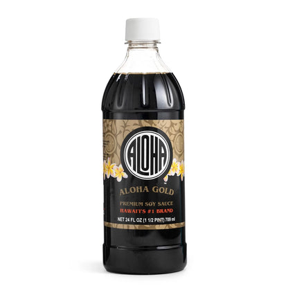 Aloha Shoyu Gold Premium Soy Sauce - Bold Flavor - 24 oz