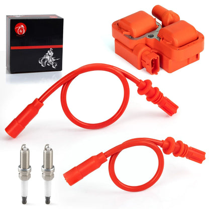 Ignition Coil w/Spark Plug Wire for Polaris Scrambler 1000, Sportsman 1000, 850