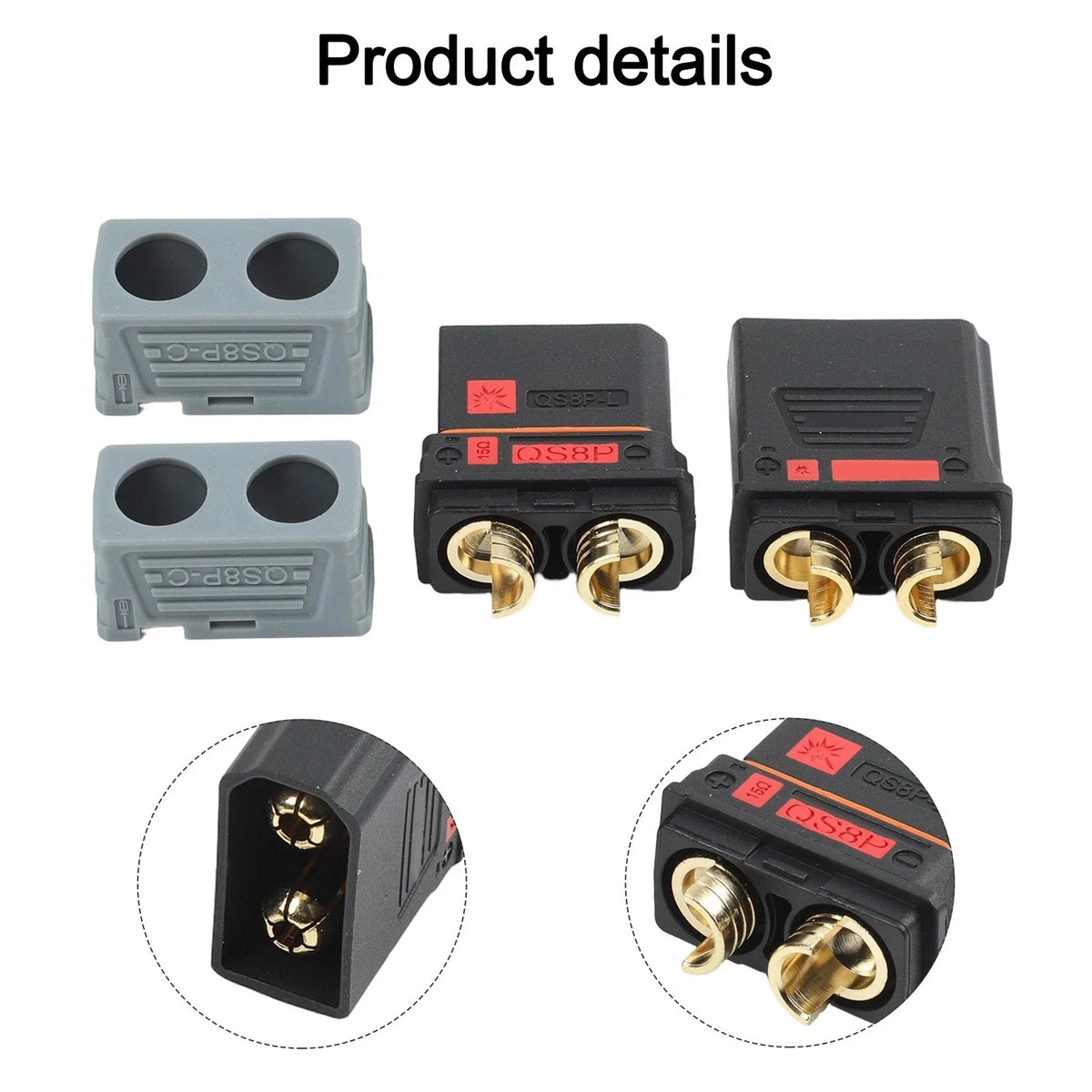 QS8P L Model Connector with Dust Cover for Battery and Energy Storage