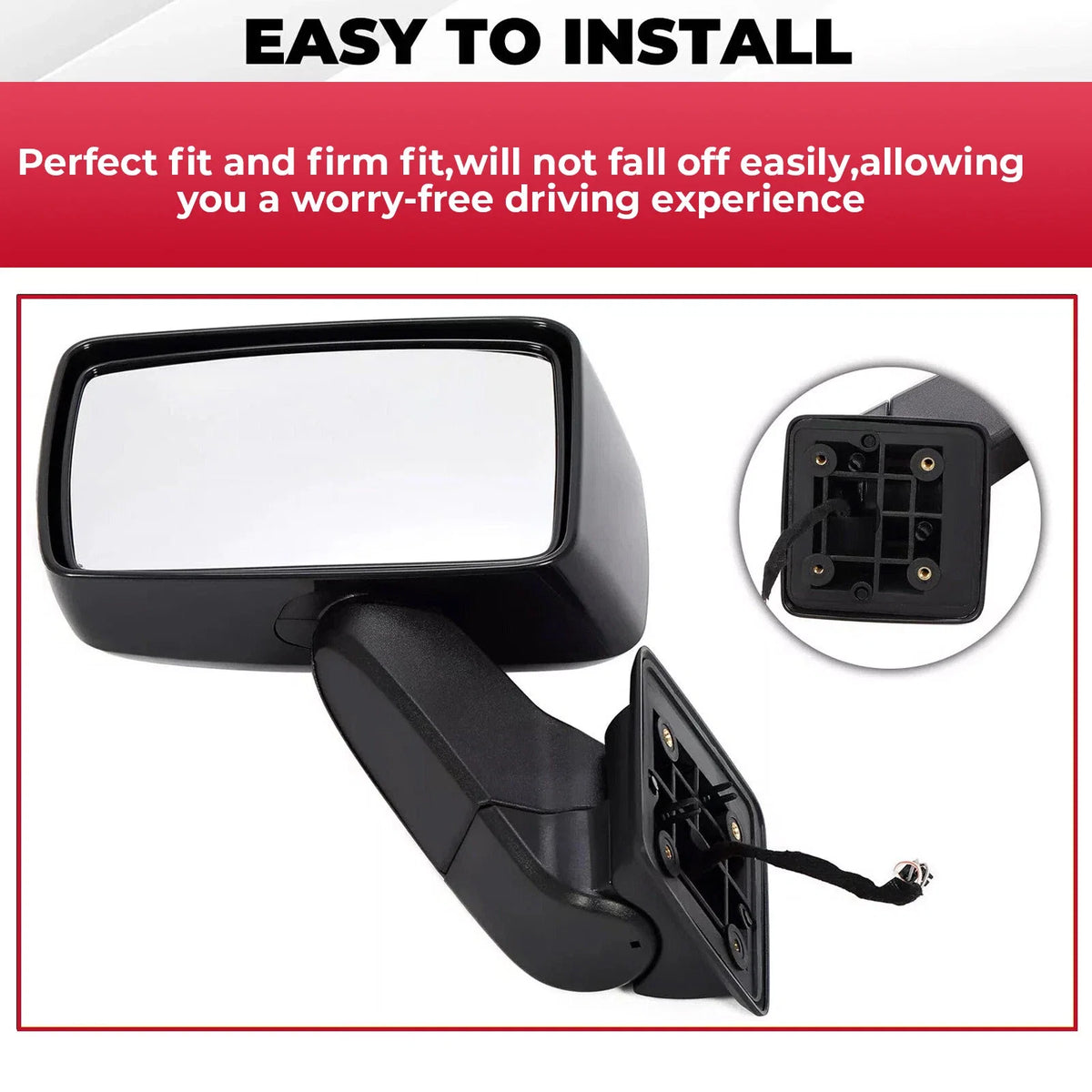 2X Power Side View Mirrors for Hummer H3 H3T (2006–2010)