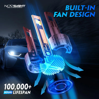 H11 + H7 LED Headlight Bulbs for 200W 40000LM 6500K