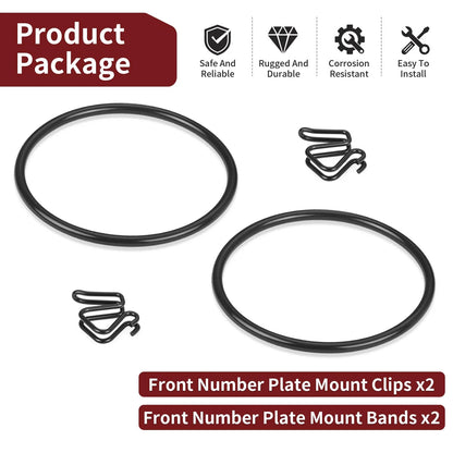 Front Number Plate Mount Clips & Bands for Honda Z50R (1979–1987) 64111-181-000