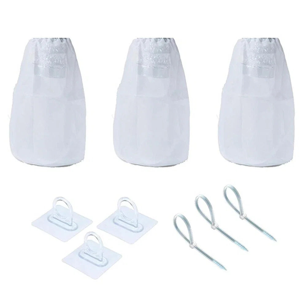 3X Dryer Vent Lint Catcher Bags for Universal Fit (No Drilling Required)