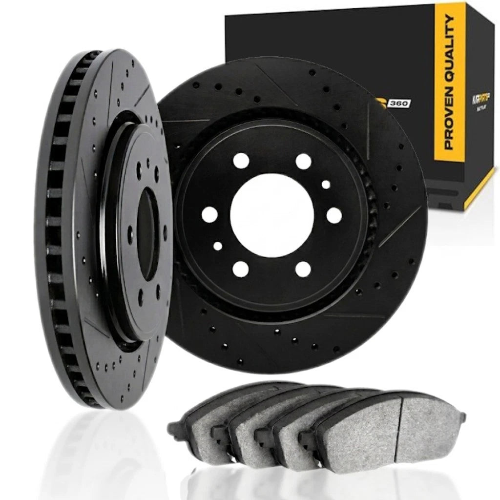 Brake Rotor Set for GMC Envoy (2005) ALX-PAU-DF-8512-48047-CLA4, Drilled & Slotted