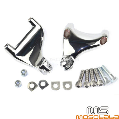 Chrome Foot Pegs Mount Brackets for Harley 883 1200 XL Sportster (2004-2013)