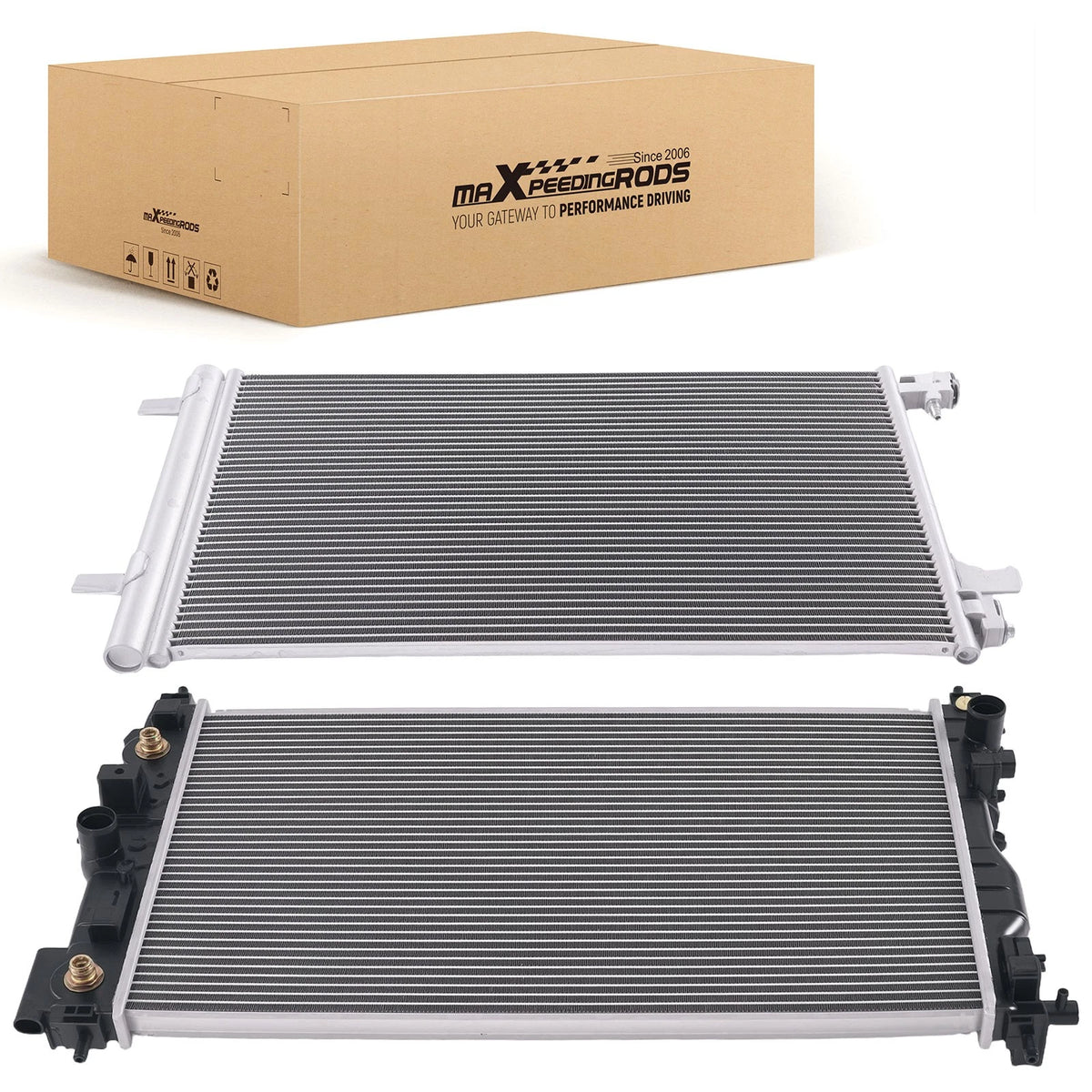 Aluminum Radiator & AC Condenser for Chevy Impala/Malibu (2013–2020) 22809025, Q13146