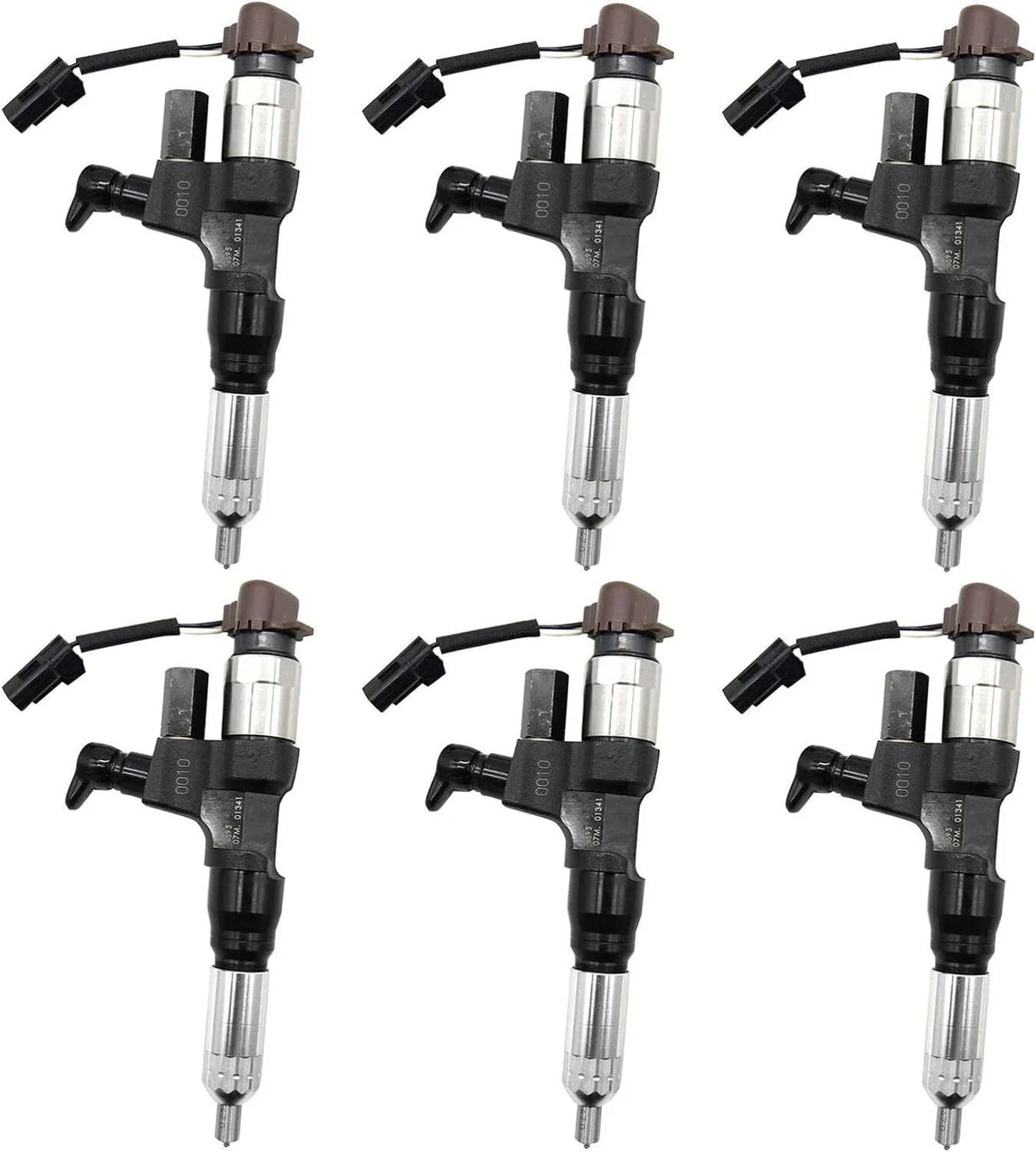 6X Injector for Hino J08E Engine 3.8L 4.7L 5.0L 6.5L 7.7L (095000-6593)