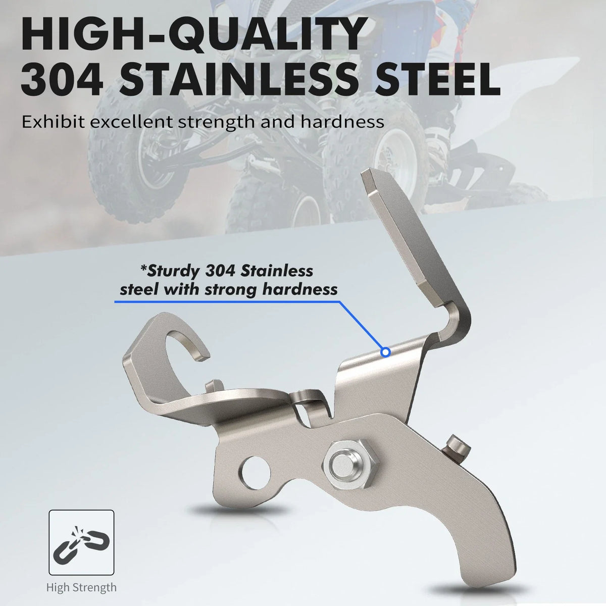 304 Stainless Steel Brake Line Clamp Holder for Yamaha YFZ450R (2009–2024)