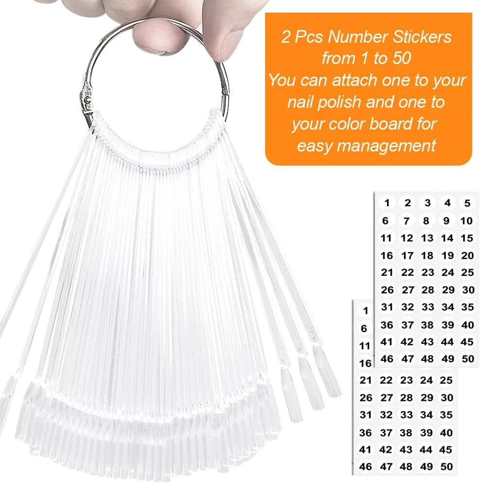 50 Pcs Nail Swatch for (Pack of 1)