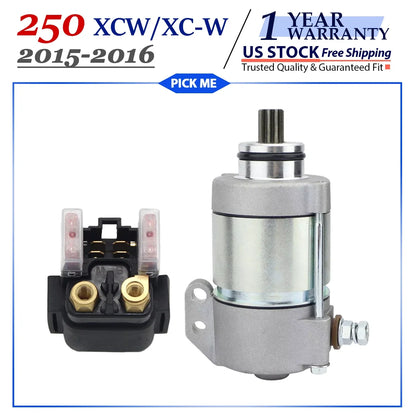 Starter with Solenoid Relay for KTM 250 XCW XC-W (2015–2016)