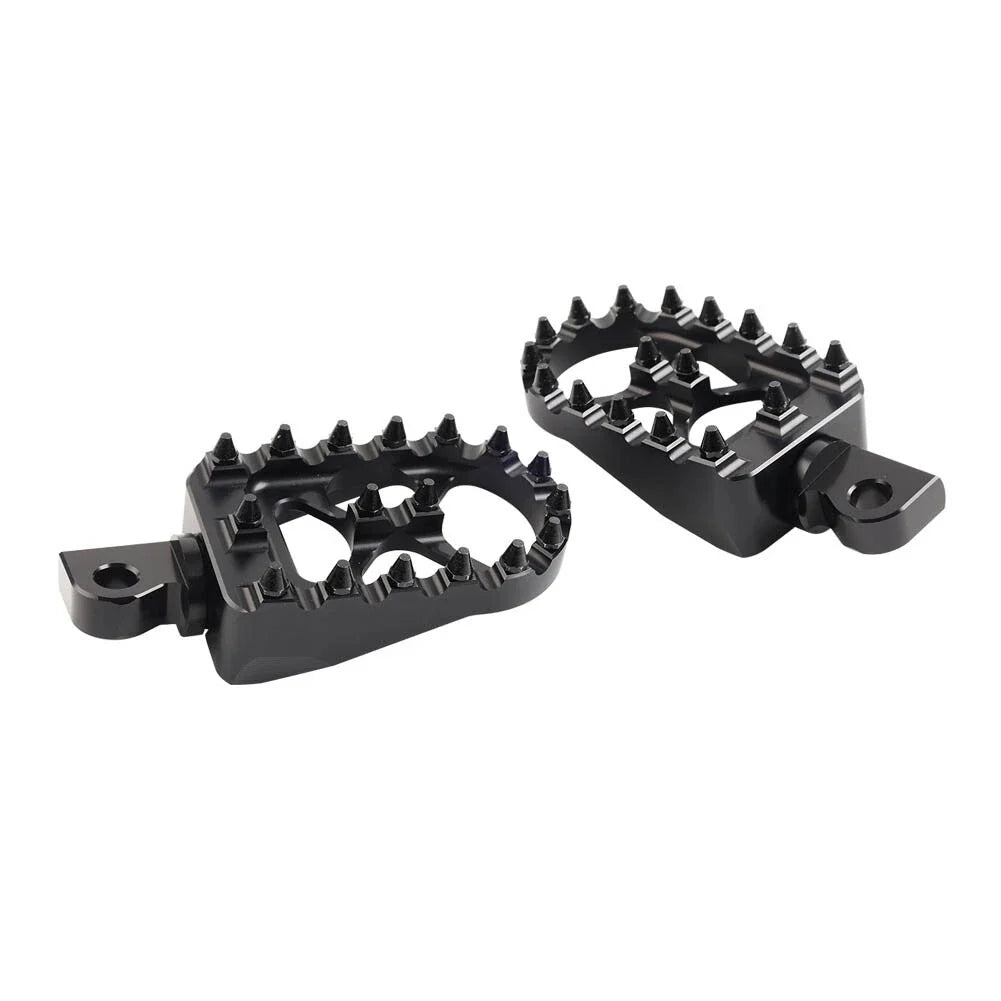 CNC Wide Fat Foot Pegs for Harley Dyna Sportster Fatboy (Pair)