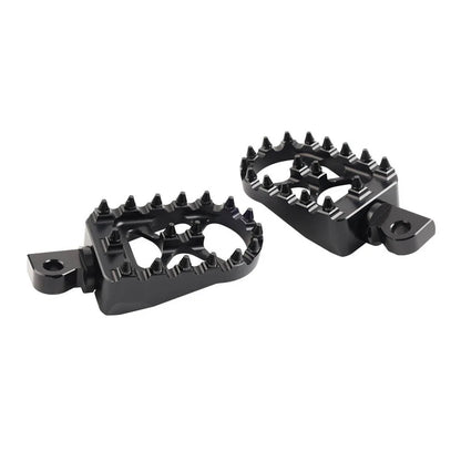 CNC Wide Fat Foot Pegs for Harley Dyna Sportster Fatboy (Pair)