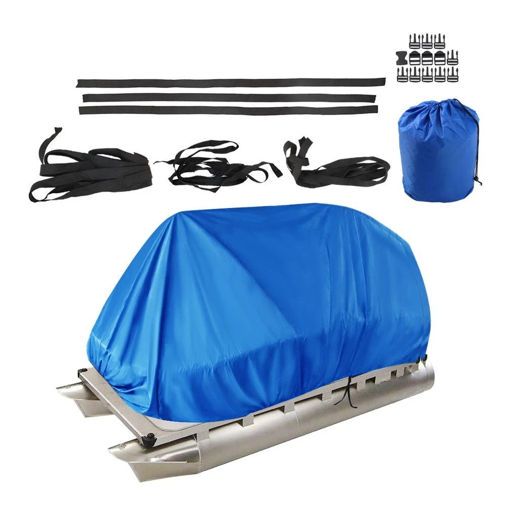 Waterproof Heavy Duty Boat Cover for Pontoon (21-24ft) - Trailerable, Dust Resistant