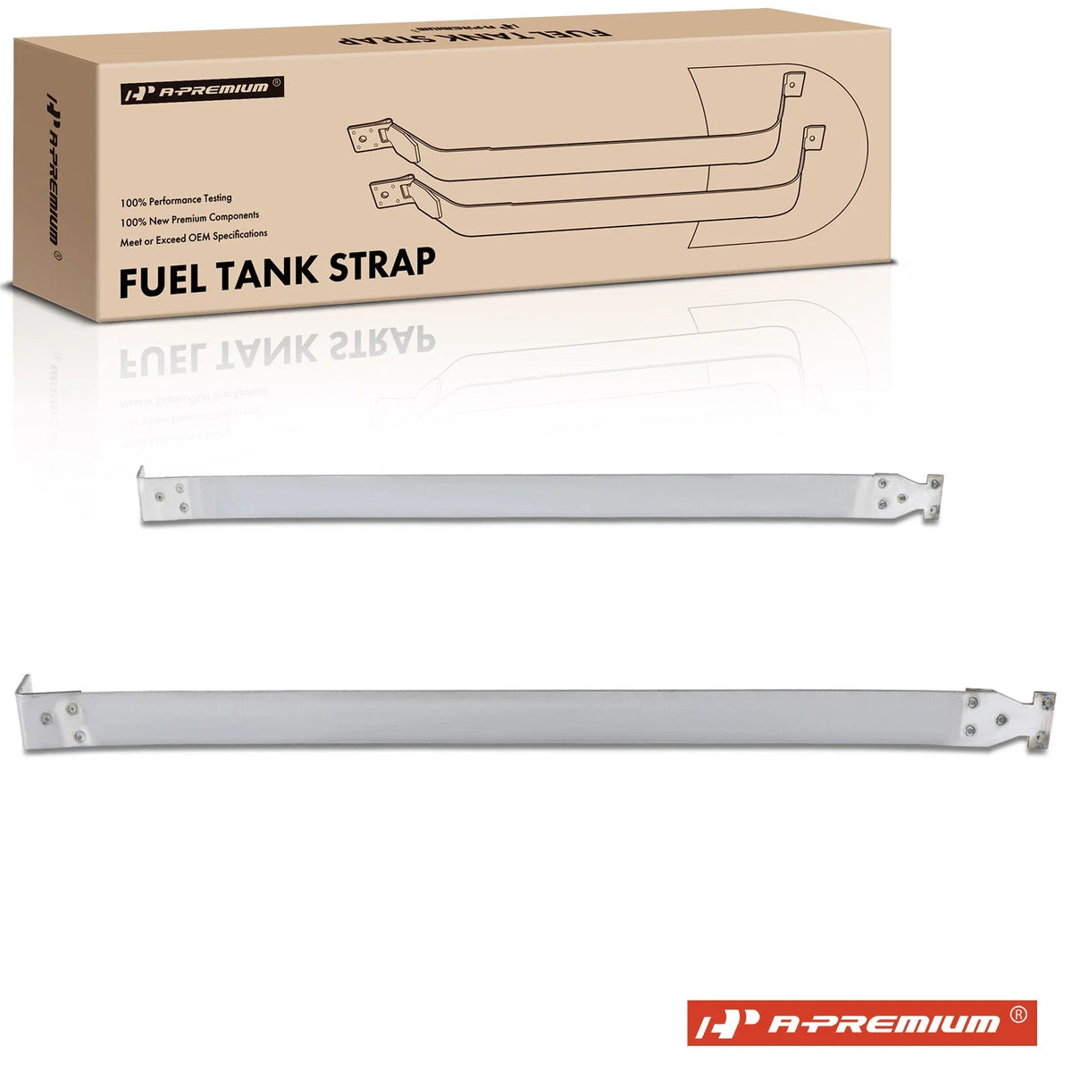 2X Steel Fuel Tank Straps for Lincoln Continental (1971–1979)