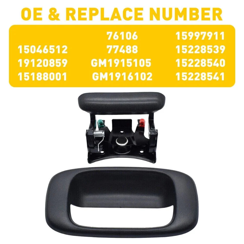 Set of 2 Rear Tailgate Handle Bezels for Chevy Silverado GMC Sierra (2001–2007)