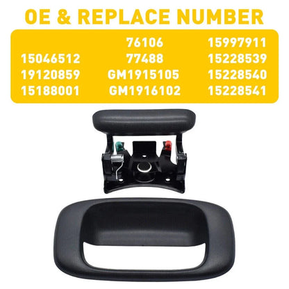 Set of 2 Rear Tailgate Handle Bezels for Chevy Silverado GMC Sierra (2001–2007)