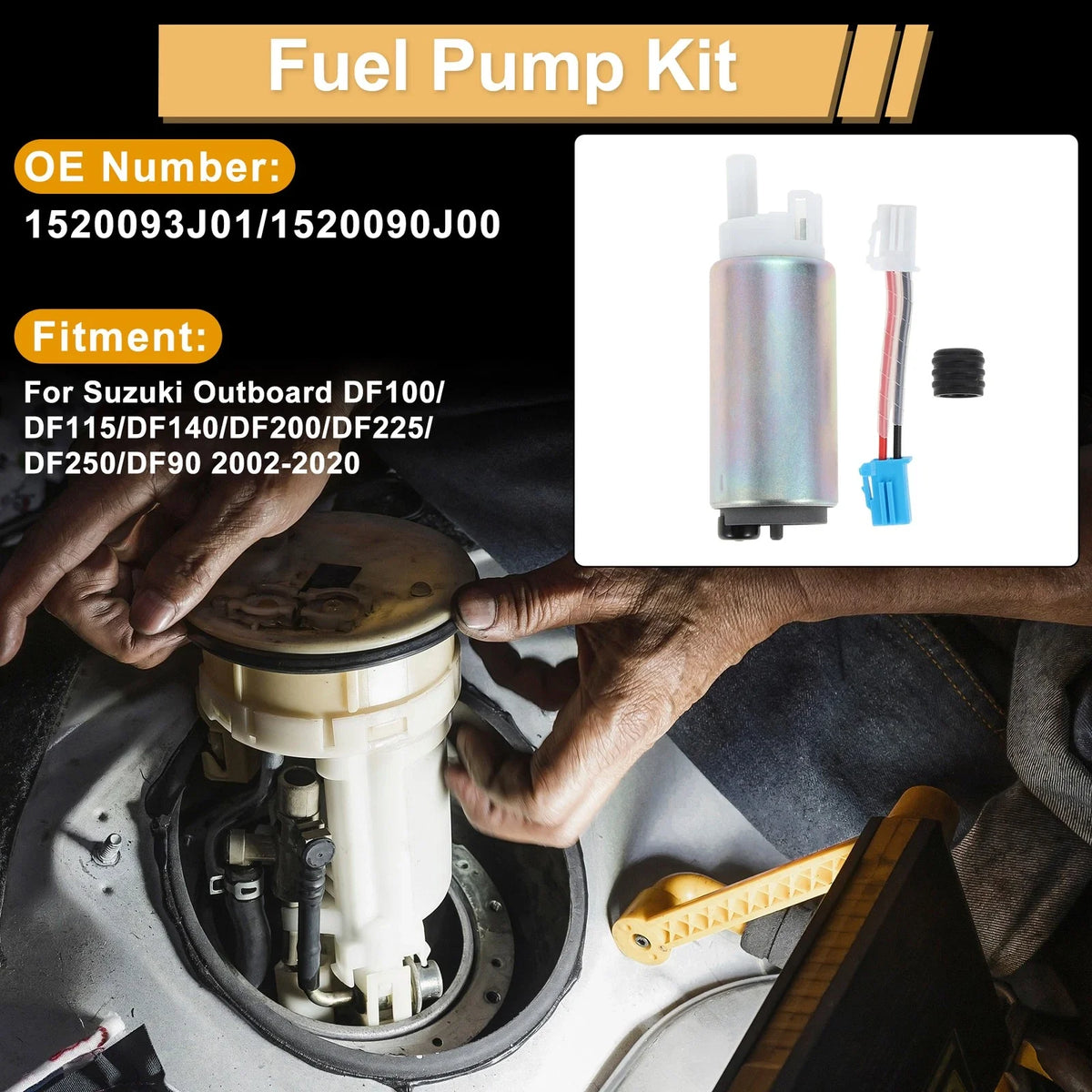 Fuel Pump Set for Suzuki Outboard DF100/DF115/DF140 (Replaces 1520093J01)
