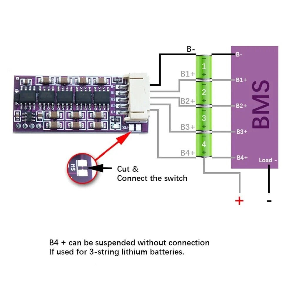 2X 1.5A BMS 3S-14S Active Equalizer Battery Balancer Capacitor