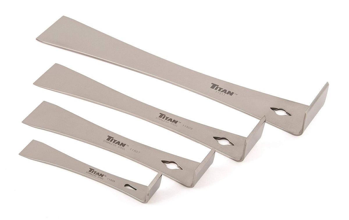 4-Piece Stainless Steel Pry Bar Scraper Set for Titan 17009