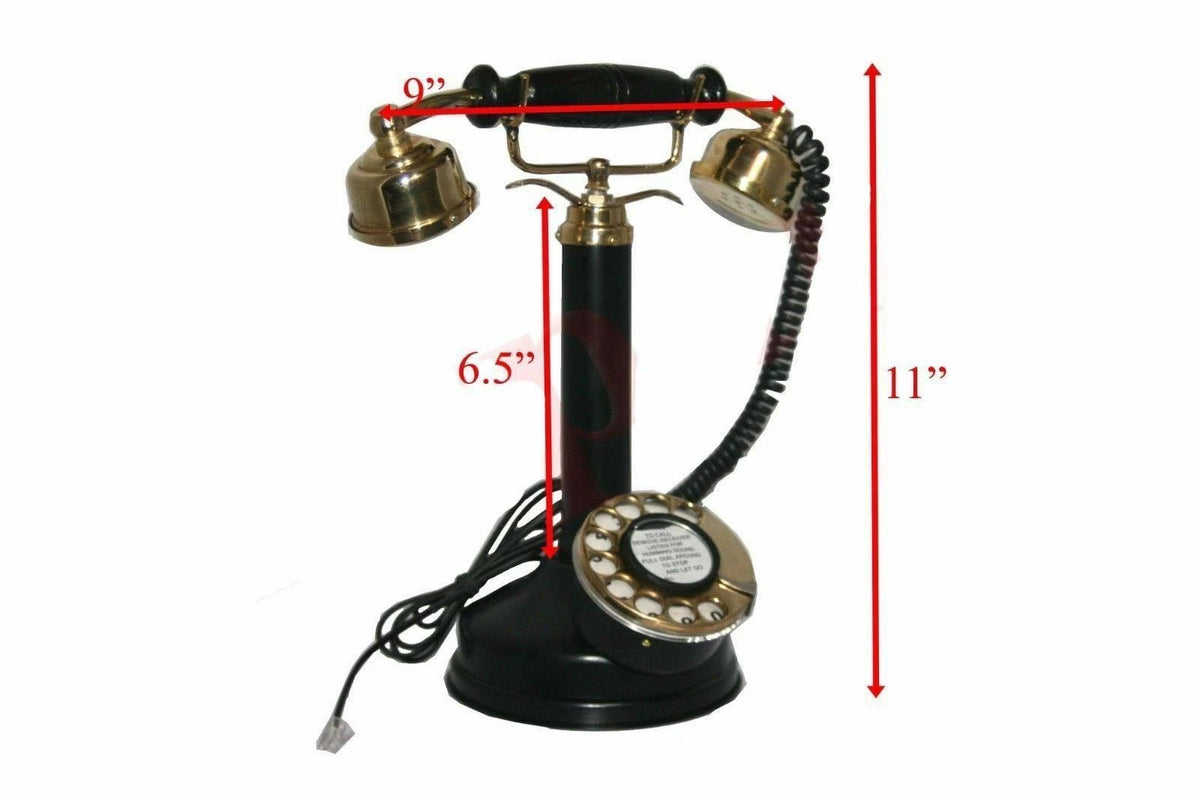 Antique Style Maharani Phone Queen Telephone - Black Vintage
