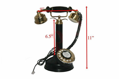Antique Style Maharani Phone Queen Telephone - Black Vintage